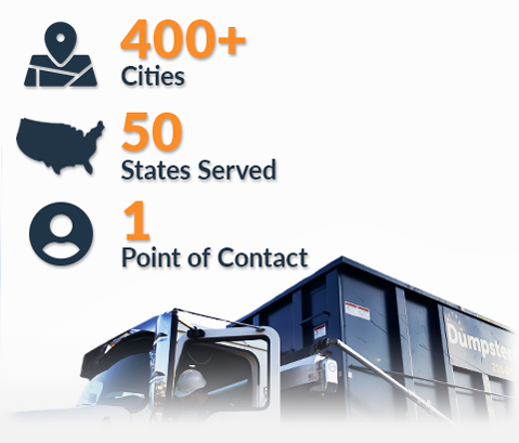 通过一个联络点在全美50个州的400多个城市建造垃圾箱.