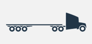一辆平板卡车的图标.