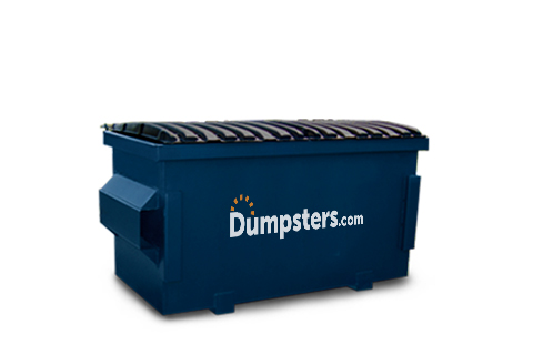 A Blue 2 Yard Front Load Dumpster