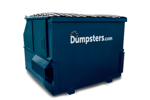 A Blue 6 Yard Front Load Dumpster