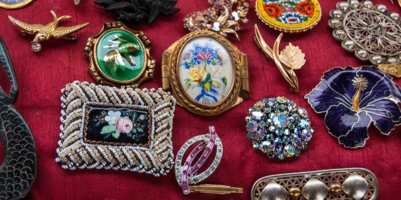 Antique Jewelry and Brooches.