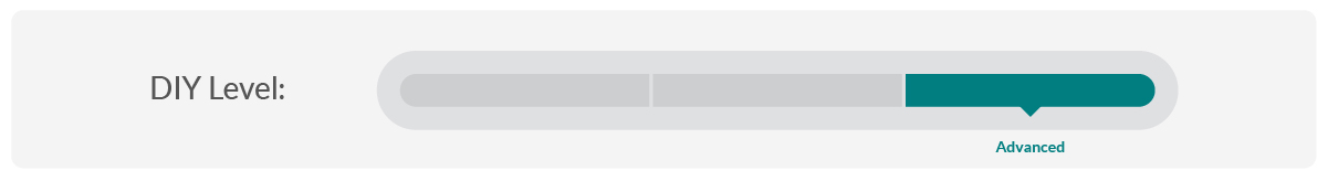 Progress bar depicting a advanced DIY level.