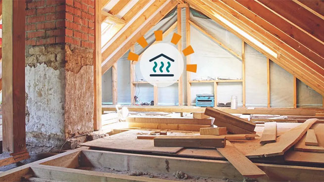 Bare Attic With Loose Floor Boards
