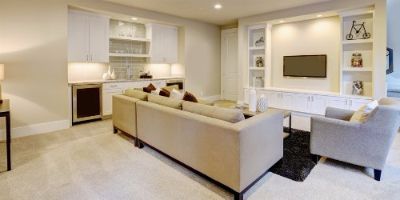 Completely organized finished basement.