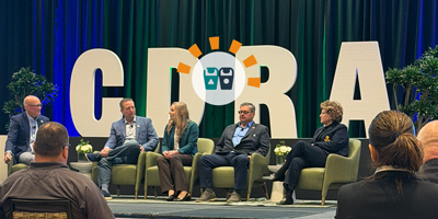 Nine Containers Filled With Different Debris Types