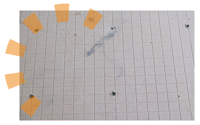 Cement backer board ready for installation as tile underlayment.