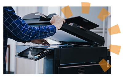 A man digitizing important and sentimental documents.