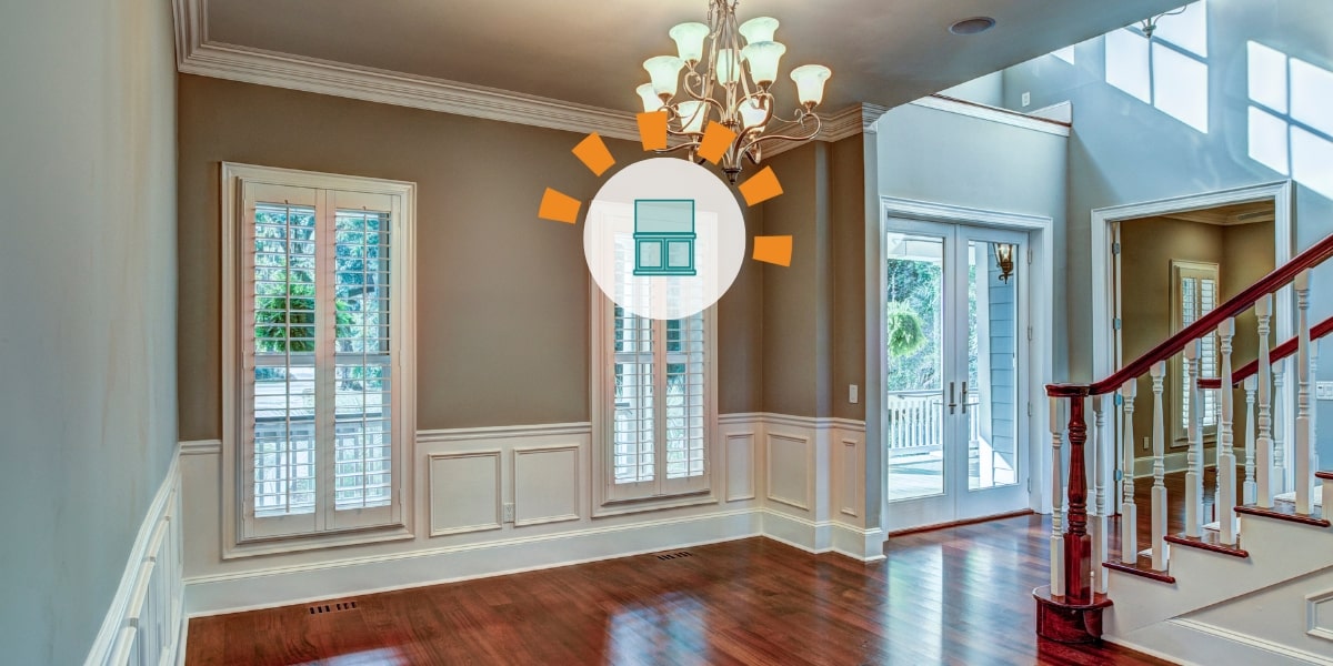Wainscoting installed in a home entryway.