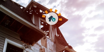 The second floor exterior of a home damaged by fire.