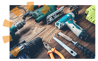 Various tools to use for removing a cast iron bathtub.