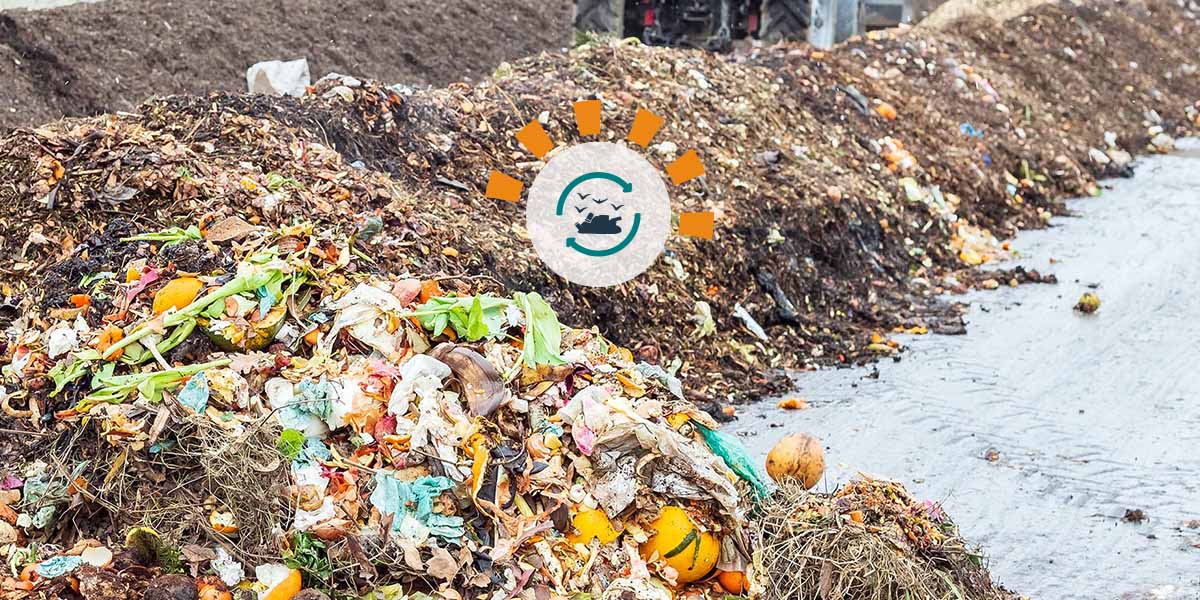 A pile of organic waste at a green landfill.