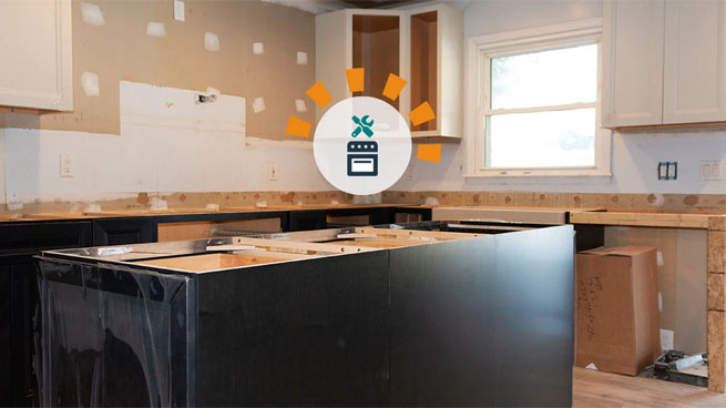 Gutted Kitchen Under Construction