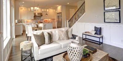Wainscoting installation in living room.