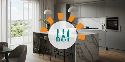 Large Kitchen Island in a Bright Kitchen