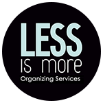 Less is More Organizing Services logo. 