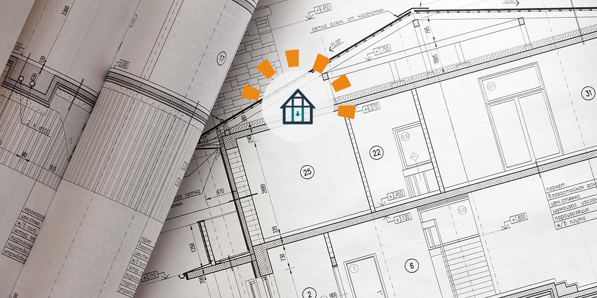 A set of blueprints to show the structural design of a home