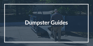 Dumpster Guides text overlaid on thumbnail image of a dumpster