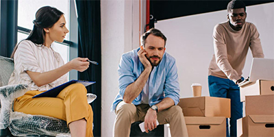Employees Planning Office Move