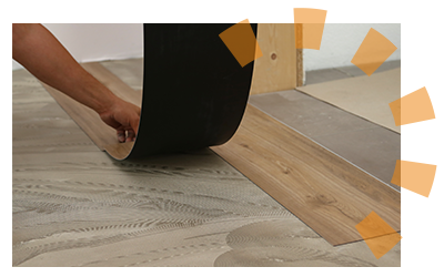 Removing wood vinyl flooring. 