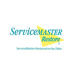 Servicemaster restoration by Zaba logo.
