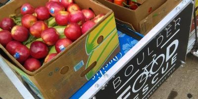 Donated produce collected by Boulder Food Rescue
