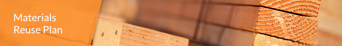 Stack of lumber at a construction site.