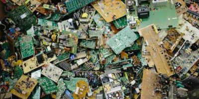 Tech dumpster E-waste recycling. 