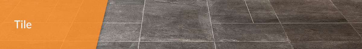Gray tile flooring banner.