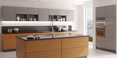 Large Kitchen Island in a Bright Kitchen