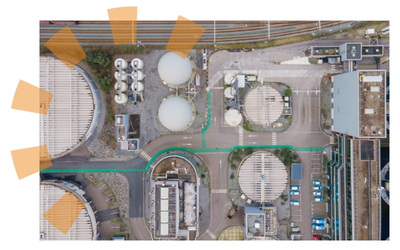 Aerial View of a Waste-to-Energy Plant