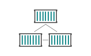 Three Interconnected Dumpsters Graphic