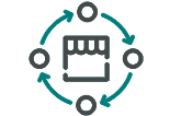 Supply chain icon.