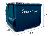 6 yd dumpster dimensions