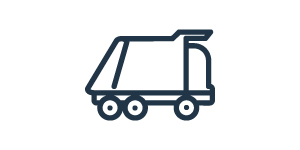 Trash truck icon.