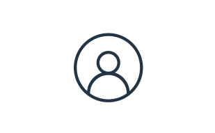 Icon of a person inside a circle.