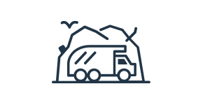 outline of a landfill icon