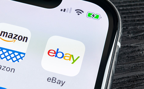 A phone screen showing apps to sell items.
