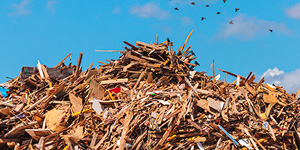 An landfill full of old furniture. 