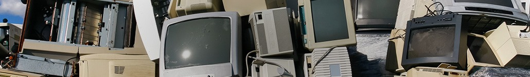 A Pile of Computers, Televisions, Printers and Other E-Waste.