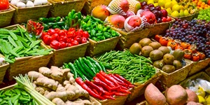 Food Display in a Grocery Store