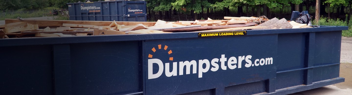 roll off dumpster filled with trash