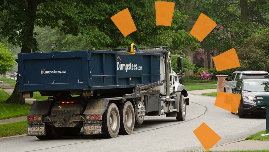 Blue Dumpsters.com Roll Off Dumpster