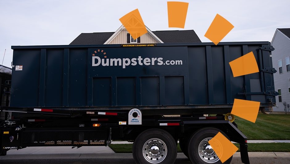 Dumpsters.com Roll Off Dumpster on Truck