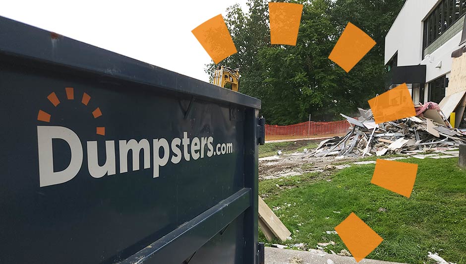 Blue Dumpsters.com Roll Off Dumpster