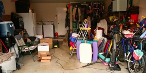 A Garage Filled With Junk.