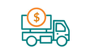 Image of Truck with Dollar Sign.