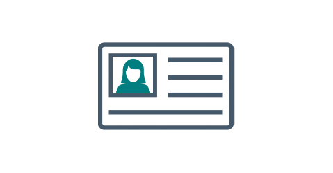 Illustration of drivers license or state ID with address lines to change before moving.