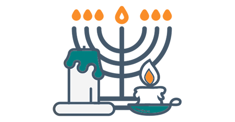 Illustration of different types of candles to be packed together and kept in a temperature controlled environment for moving to keep from melting.