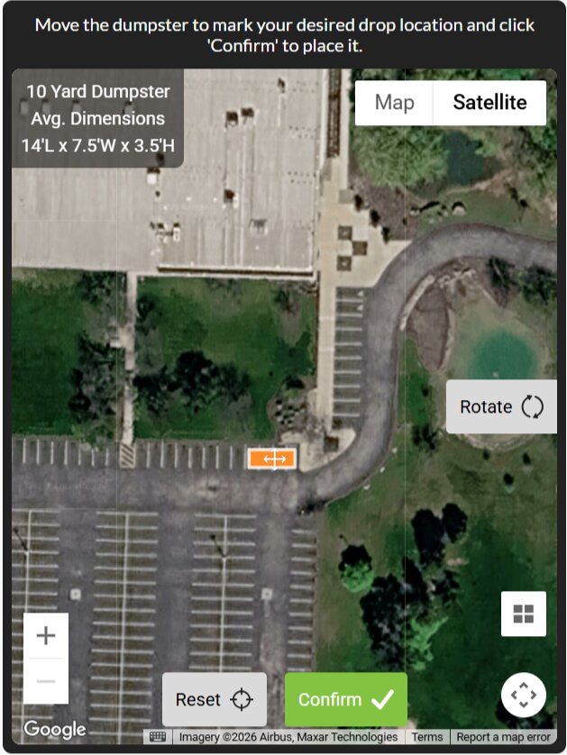 OnPoint Dumpster Placement Map