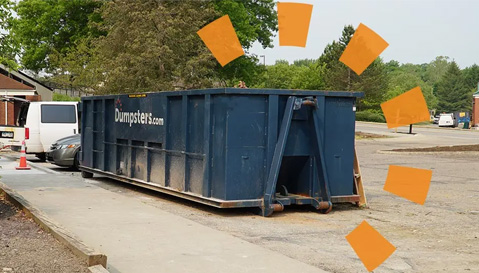 Dumpsters.com Dumpster on Street